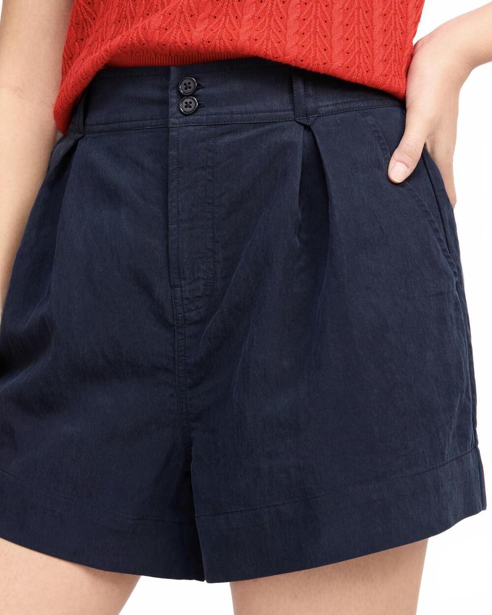 NEW FLAGS & ANTHEM ida pleated flowy shorts in navy